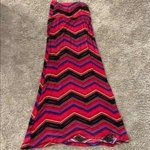 Day trip red maxi skirt